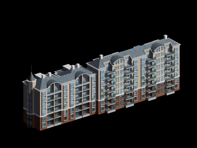 city residential garden villa office building design - 303 3D Model .c4d .max .obj .3ds .fbx .stl .blend 