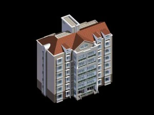 city residential garden villa office building design - 304 3D Model