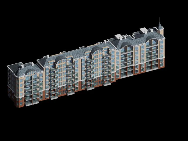 city residential garden villa office building design - 305 3D Model .c4d .max .obj .3ds .fbx .stl .blend 
