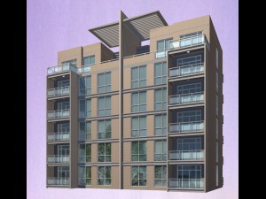 city residential garden villa office building design - 309 3D Model