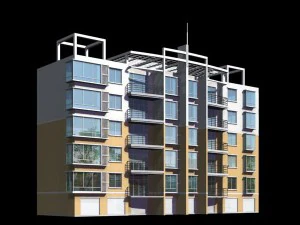 stad woontuin villa kantoorgebouw ontwerp - 310 3D Model