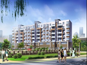 city residential garden villa office building design - 312 3D Model