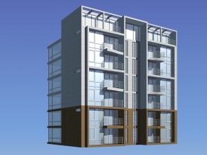 city residential garden villa office building design - 313 3Dモデル