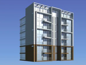 शहर आवासीय उद्यान विला कार्यालय भवन डिजाइन - 313 3D मॉडल