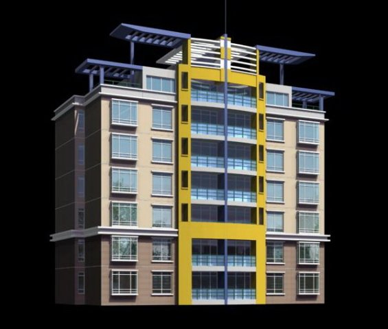 city residential garden villa office building design - 315 3D मॉडल .c4d .max .obj .3ds .fbx .stl .blend 