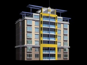 city residential garden villa office building design - 315 3D 模型