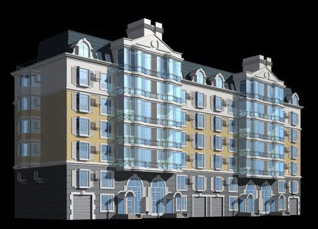 city residential garden villa office building design - 316 3D Model .c4d .max .obj .3ds .fbx .stl .blend