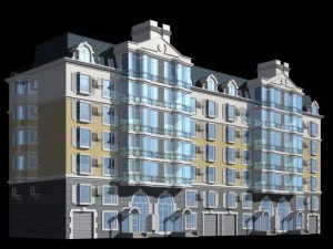 desain gedung perkantoran vila taman perumahan kota - 316 Model 3D