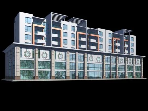 stad woontuin villa kantoorgebouw ontwerp - 318 3D Model