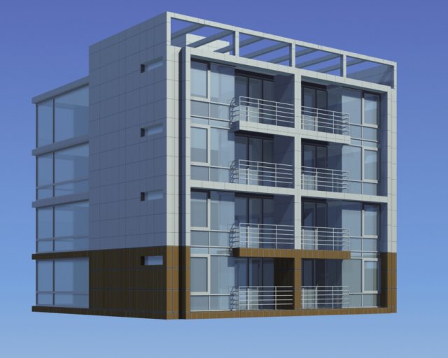 city residential garden villa office building design - 321 3D Model .c4d .max .obj .3ds .fbx .stl .blend