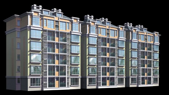 city residential garden villa office building design - 322 3D Model .c4d .max .obj .3ds .fbx .stl .blend 