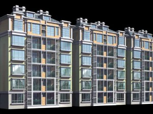 city residential garden villa office building design - 322 3D Model