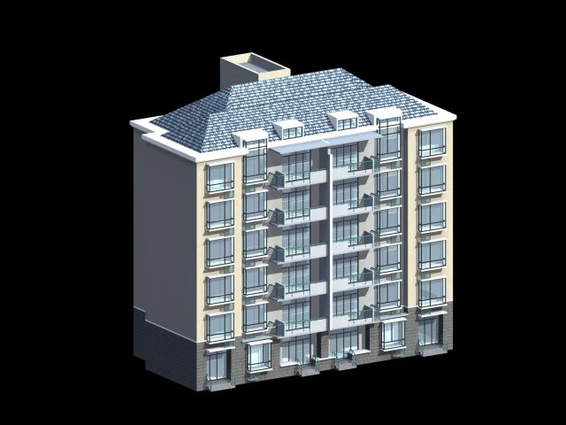 city residential garden villa office building design - 332 3D Model .c4d .max .obj .3ds .fbx .stl .blend 
