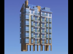city residential garden villa office building design - 333 3Dモデル