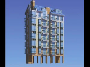 міська житлова садова вілла проект офісної будівлі - 333 3D Модель