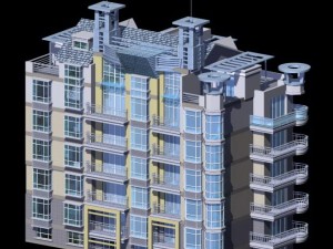 city residential garden villa office building design - 339 Modello 3D