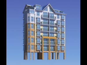 city residential garden villa office building design - 342 3D Model