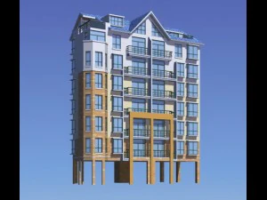 city residential garden villa office building design - 342 3D Model