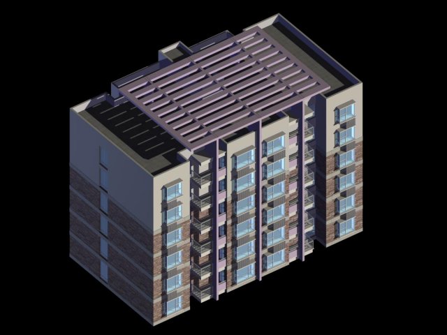 city residential garden villa office building design - 343 3D Model .c4d .max .obj .3ds .fbx .stl .blend 
