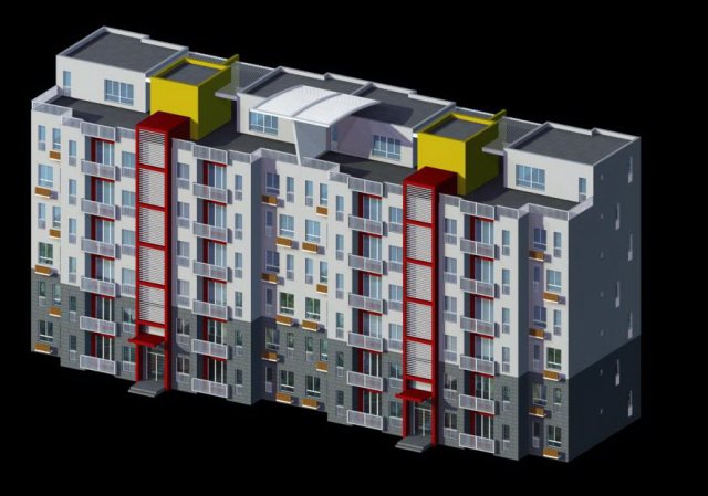 city residential garden villa office building design - 348 Model 3D .c4d .max .obj .3ds .fbx .stl .blend 