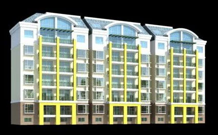 city residential garden villa office building design - 349 3D Model .c4d .max .obj .3ds .fbx .stl .blend 