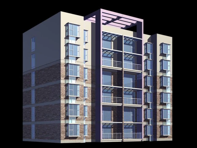 city residential garden villa office building design - 350 3D Model .c4d .max .obj .3ds .fbx .stl .blend 