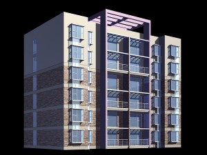 city residential garden villa office building design - 350 3D 모델