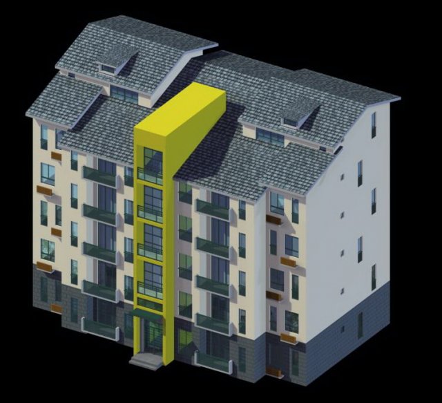 city residential garden villa office building design - 352 3D Модель .c4d .max .obj .3ds .fbx .stl .blend
