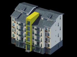 desain gedung perkantoran vila taman perumahan kota - 352 Model 3D