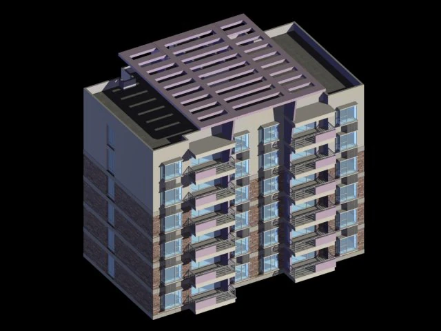 city residential garden villa office building design - 353 3D Model .c4d .max .obj .3ds .fbx .stl .blend 