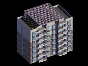 city residential garden villa office building design - 353 3D Model