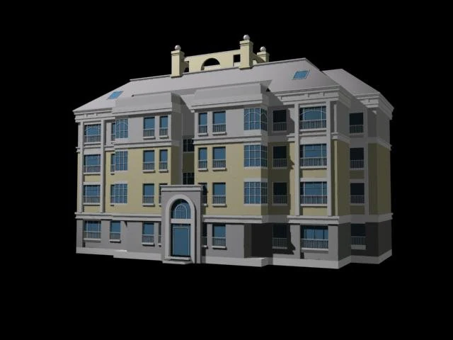 city residential garden villa office building design - 355 3D Model .c4d .max .obj .3ds .fbx .stl .blend