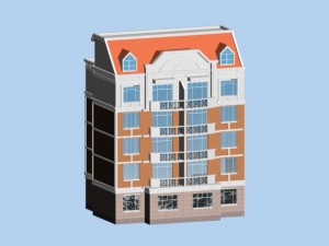 city residential garden villa office building design - 360 3D Model
