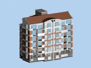 city residential garden villa office building design - 361 3D Model