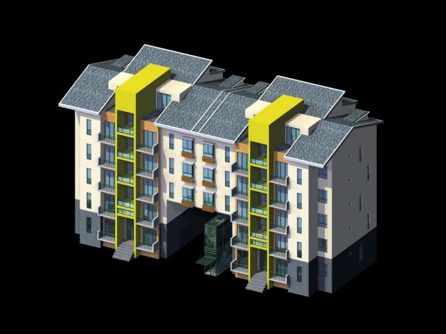 city residential garden villa office building design - 362 3D Model .c4d .max .obj .3ds .fbx .stl .blend 