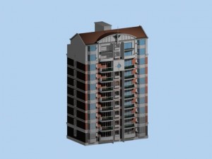 city residential garden villa office building design - 363 3D Model