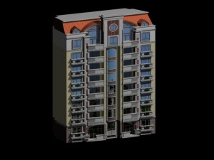 city residential garden villa office building design - 369 3D Model