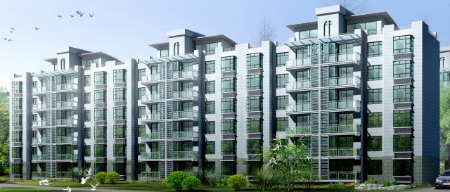 city residential garden villa office building design - 372 Model 3D .c4d .max .obj .3ds .fbx .stl .blend