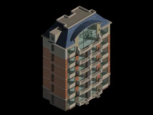 city residential garden villa office building design - 373 3D Model