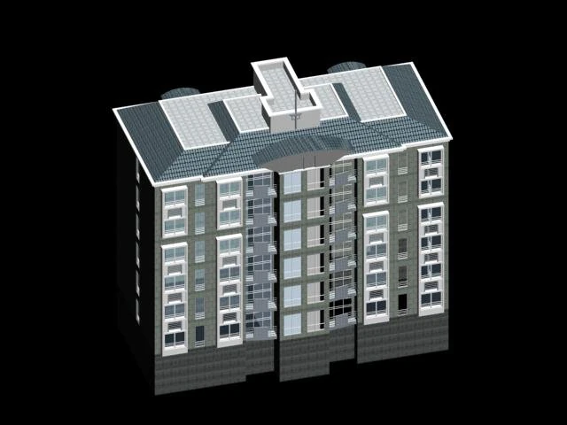 city residential garden villa office building design - 374 3D Model .c4d .max .obj .3ds .fbx .stl .blend 