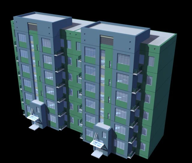 city residential garden villa office building design - 377 3D Model .c4d .max .obj .3ds .fbx .stl .blend 
