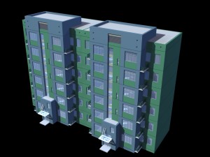 city residential garden villa office building design - 377 3D Model