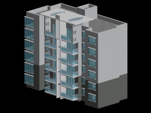 city residential garden villa office building design - 380 3D Model
