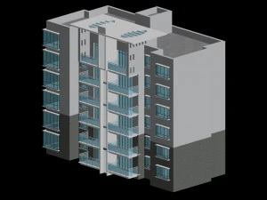 desain gedung perkantoran vila taman perumahan kota - 380 Model 3D