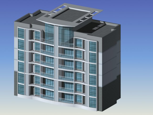 city residential garden villa office building design - 381 3D Модель .c4d .max .obj .3ds .fbx .stl .blend 