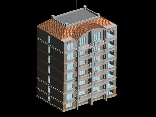 city residential garden villa office building design - 382 3D Model .c4d .max .obj .3ds .fbx .stl .blend