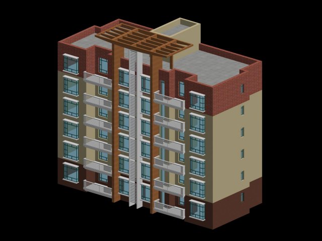 city residential garden villa office building design - 383 3D Model .c4d .max .obj .3ds .fbx .stl .blend