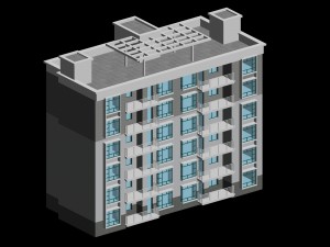 city residential garden villa office building design - 386 3D Model