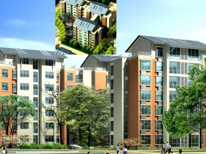 desain gedung perkantoran vila taman perumahan kota - 387 Model 3D