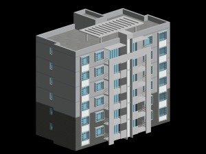 city residential garden villa office building design - 388 3D Model